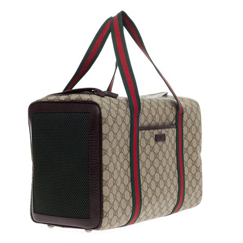 replica dog carrier gucci|gucci pet carrier for sale.